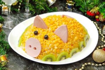 Sałatki jako „świnia” na Nowy Rok