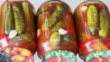 Ogórki w sosie pomidorowym na zimę 🥒 ogórki zbiorze bez octu