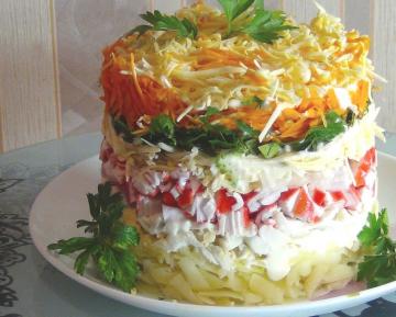 Nowy Crab Salad "Velvet". Uwierz mi, będzie gotować dla wszystkich święta !!!
